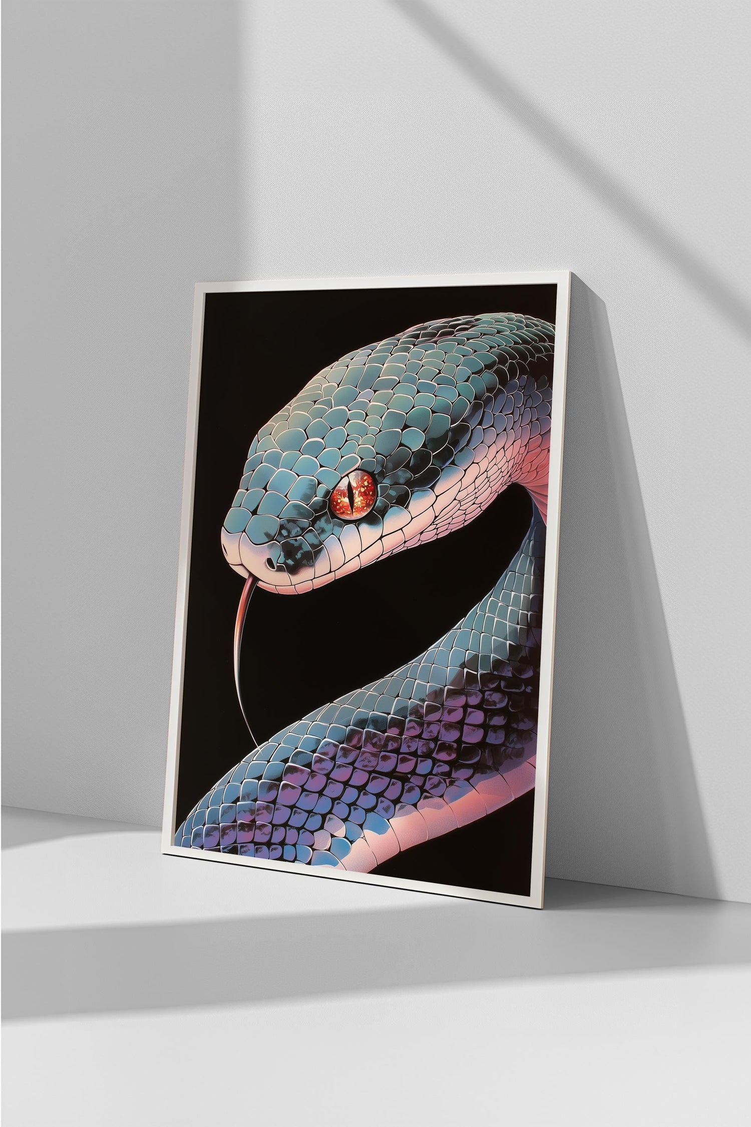 Snake Ukiyo-e Style Art Print | Japanese-Inspired Comic Book Design | Semi-Gloss Finish | Traditional Meets Modern Illustration