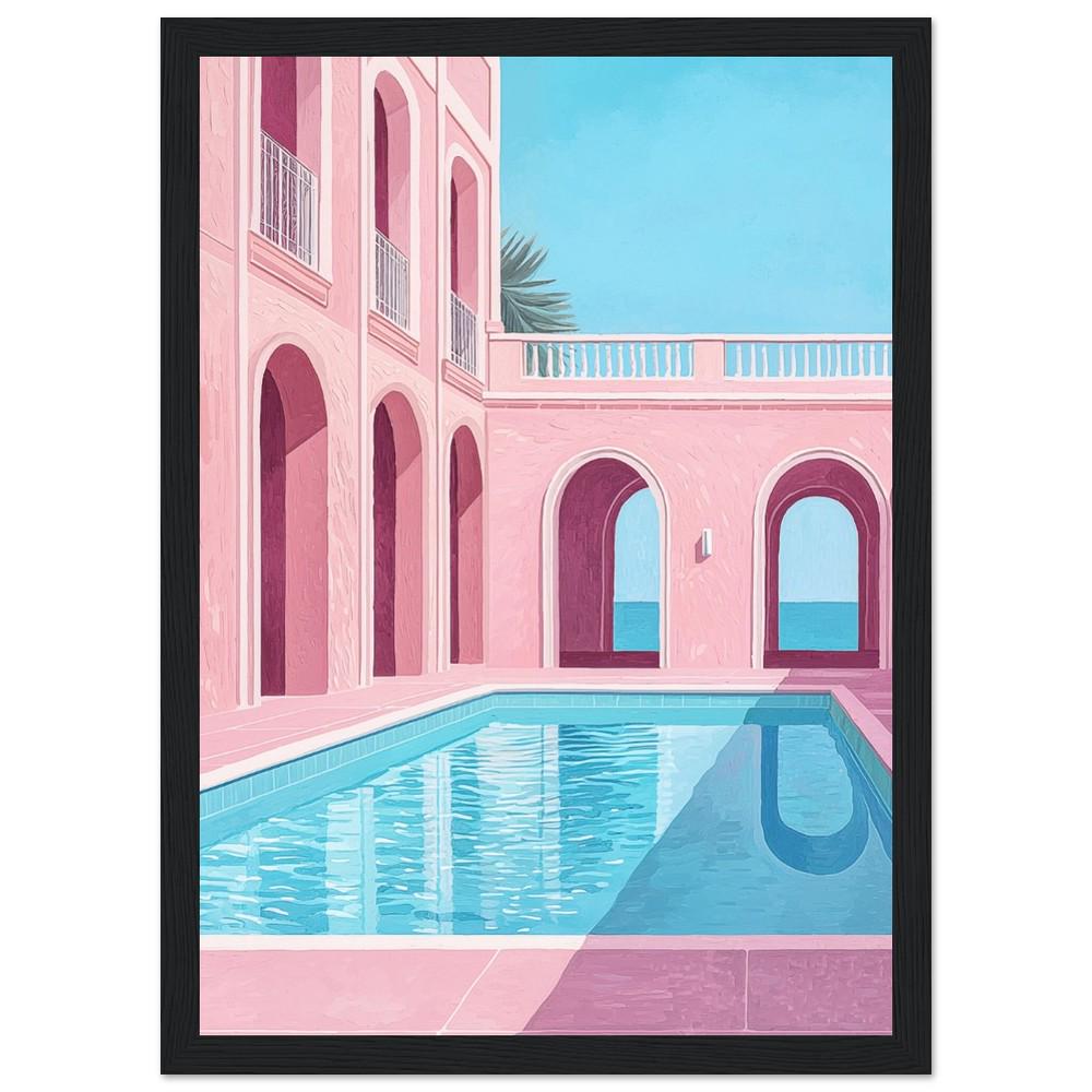 Hiroshi Nagai Style Art Print | Brutalist Minimalist Architecture | Roman Architecture Influence | Semi-Gloss Finish | Modern Design